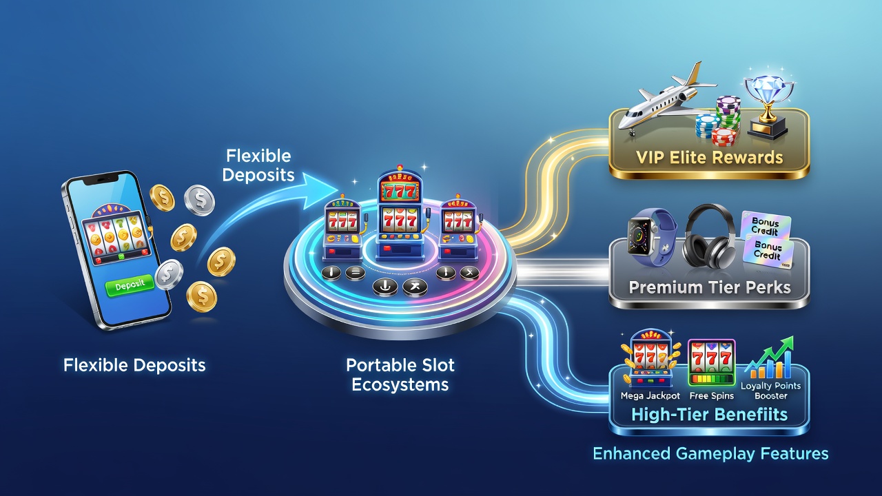 Voorbeeld van VIP-voordelen en jackpottoegang in portable slot apps